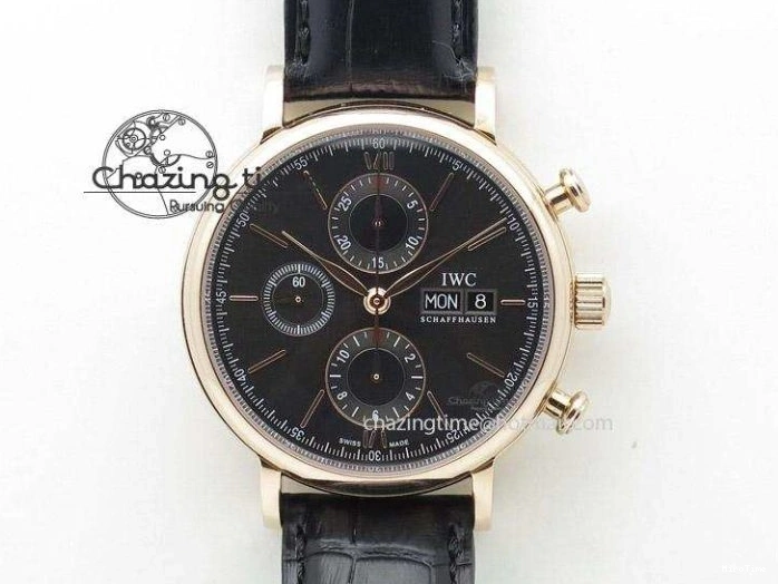 MIROTIME 0228 Portugieser Perpetual Calendar IW503401 V9F 1:1 Best Edition Blue Dial on Black Leather Strap A Contemporary 7114